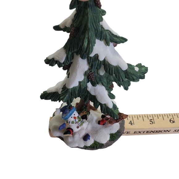Santa's Workshop 2002 Snowman /Tree Resin Accessory VTG Christmas Village - Picture 9 of 10